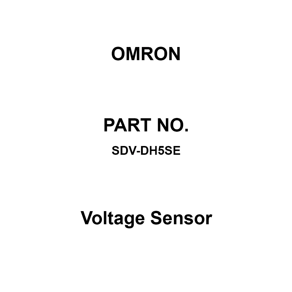 Omron Voltage Sensor 10 mohm or more with DC 500 V, SDV-DH5SE