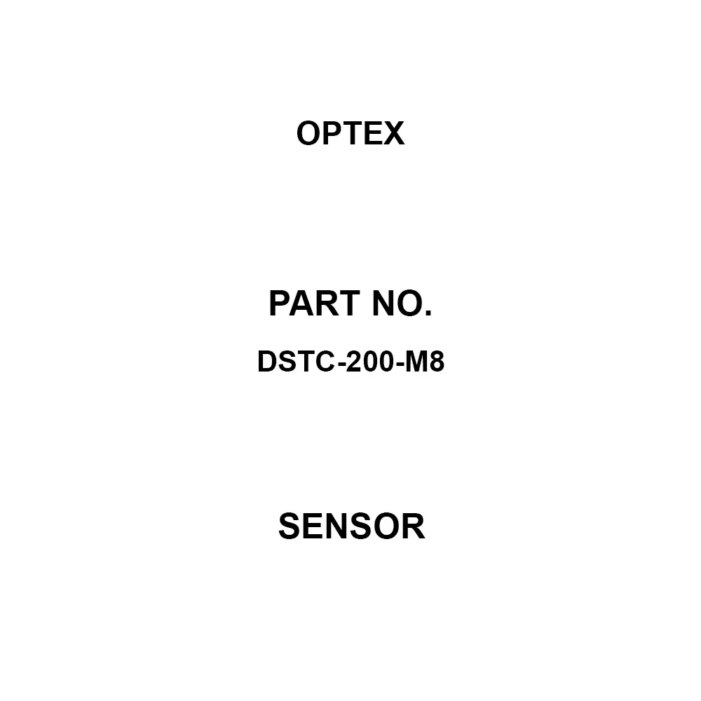 Optex Sensor Separate amplifier type Type IP67(IEC) Protection Class 2000 Detection Distance, DSTC-200-M8