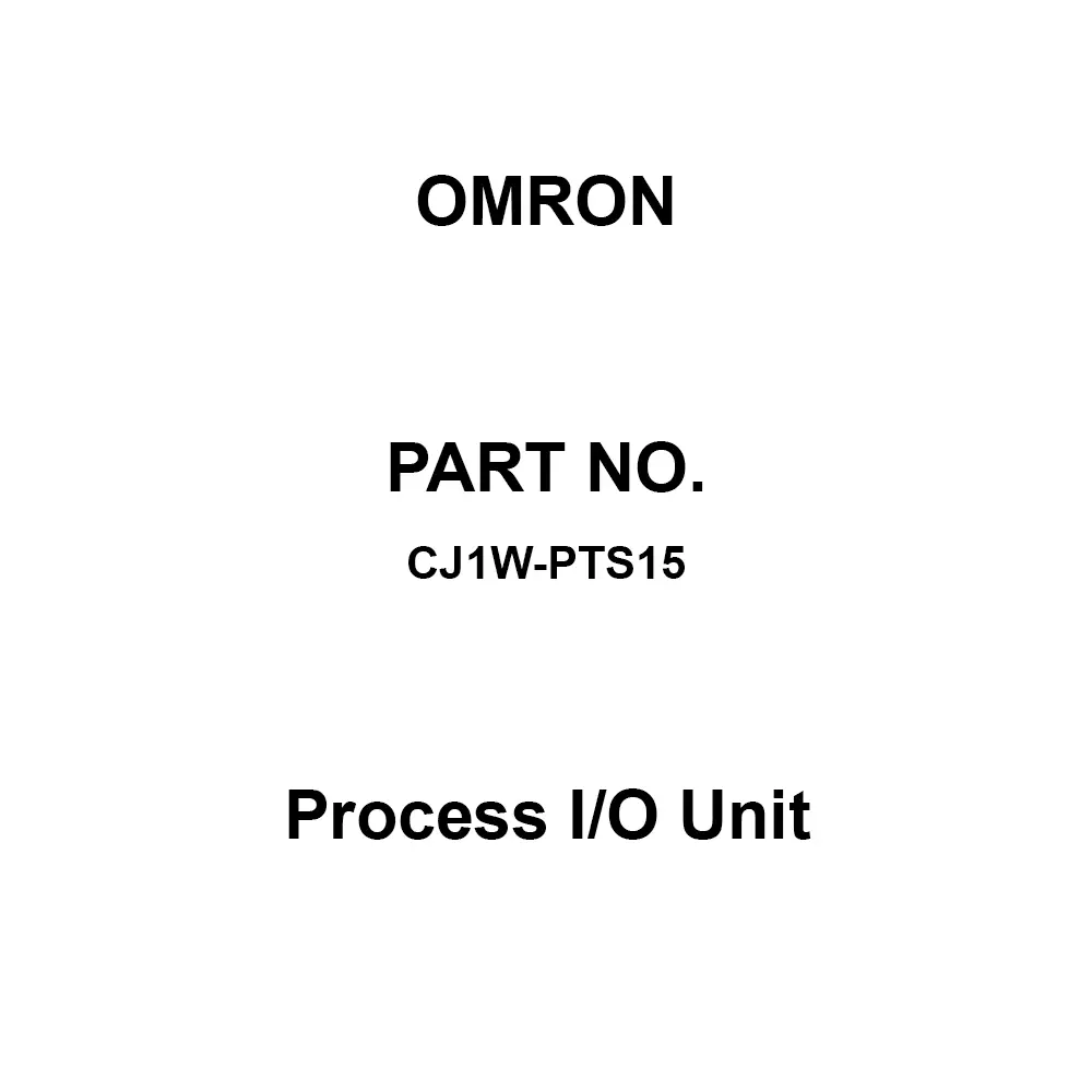 Omron Process I/O Unit 20 mΩ or More At 500 VDC, CJ1W-PTS15