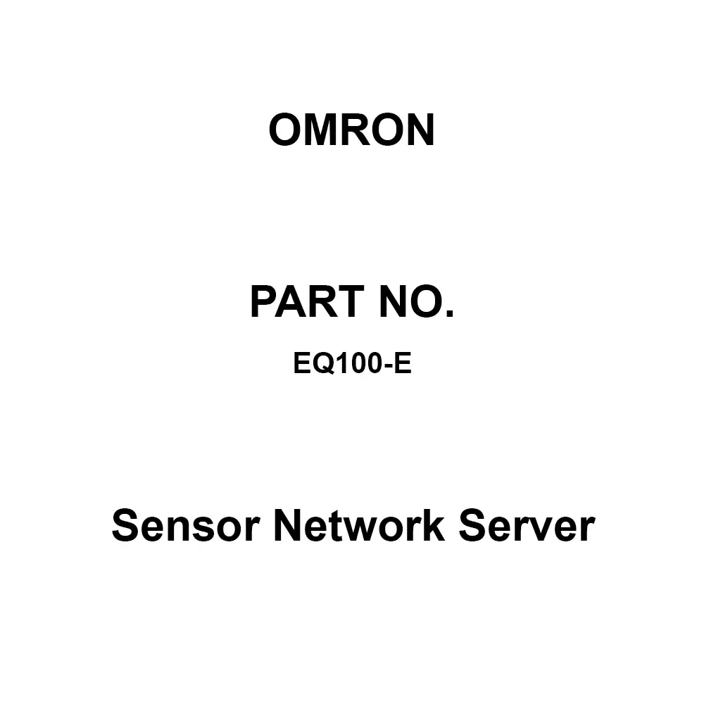 Omron Sensor Network Server AC 100 to 240 V (-15 to 10%)50/60 Hz, EQ100-E