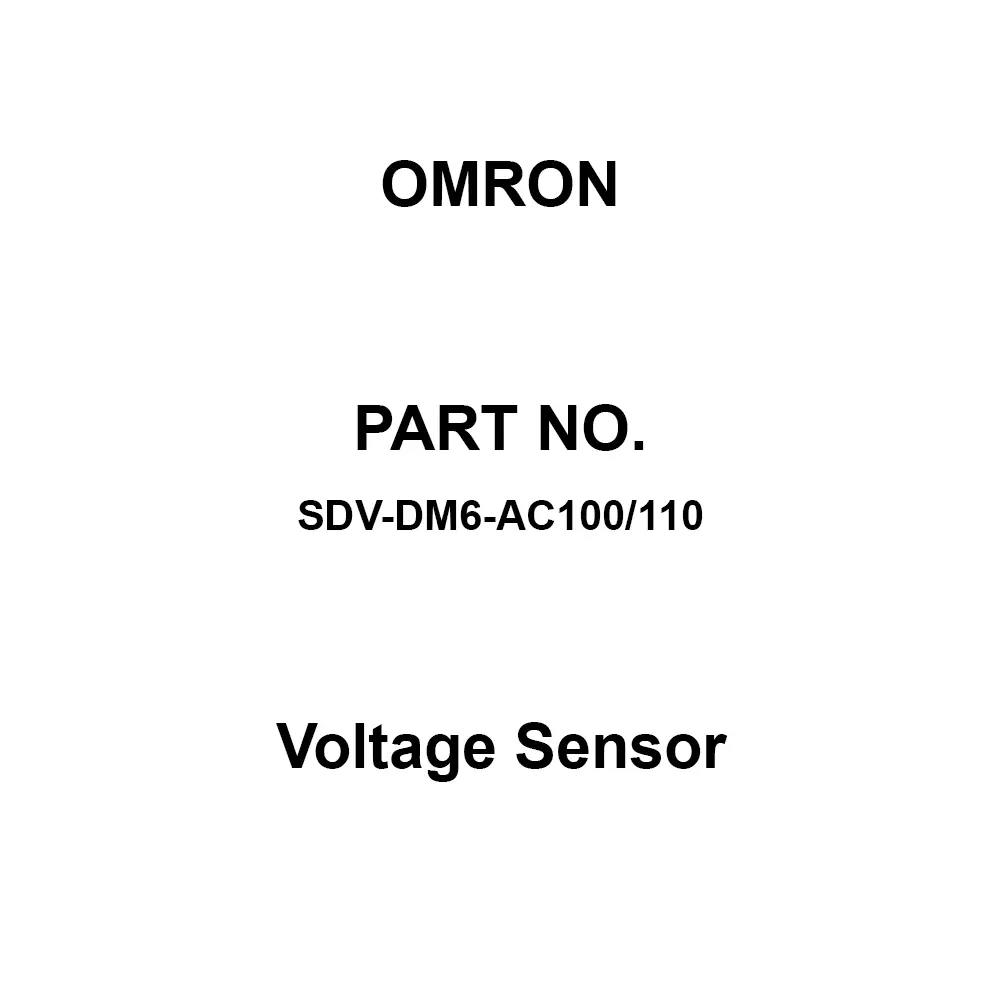 Omron Voltage Sensor AC 2000 V 1 min, SDV-DM6-AC100/110