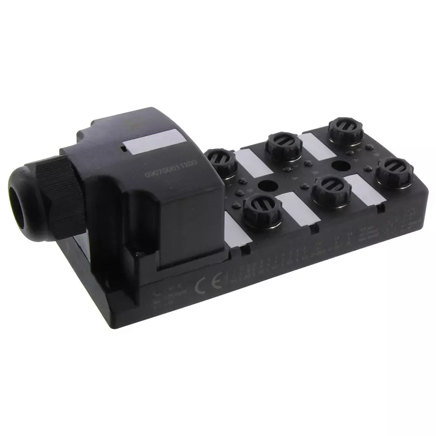 Harting Sensor Distribution Boxes SENSOR DISTRIBUTION BOX, M12-4P, 6PORT, 090700011200