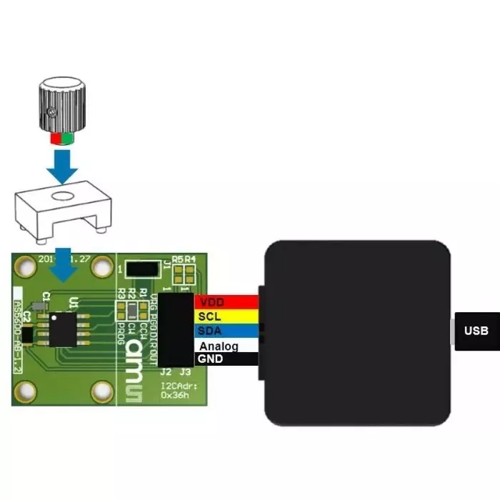 AMS OSRAM GROUP Position Sensor Evaluation Kit for AS5600 AS5600, AS5600-SO_EK_ST