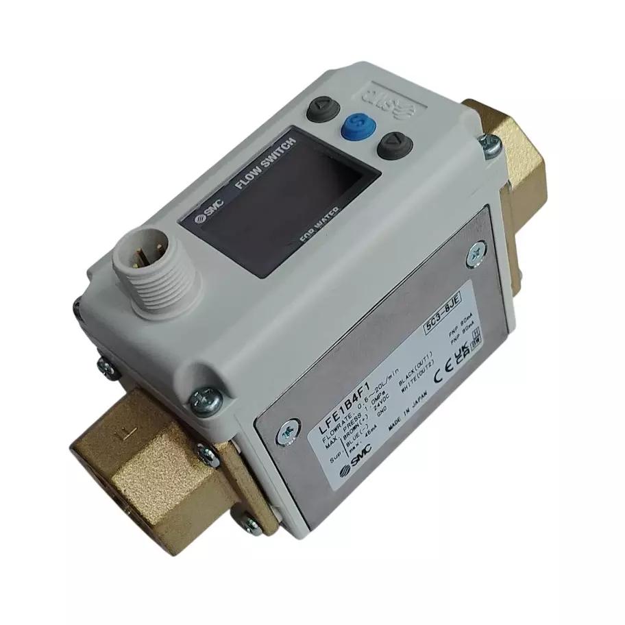SMC Series Flow Sensor for Water, 0.1 LPM M inch, 1 LPM Max, LFE1B4F1