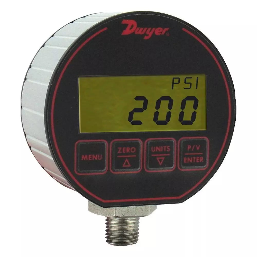 DWYER Pressure Gauge, 3000Psi, 1/4"Mnpt, Dpg-110.