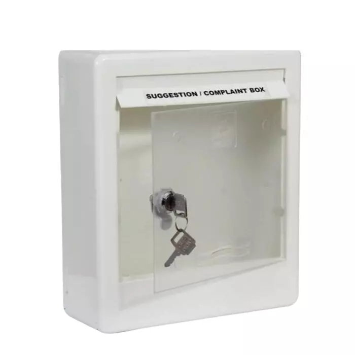 Breval ABS Plastic Suggestion Box Size 12x10x4 inch (304x254x101 mm) and Secure Locking System with 2 Keys