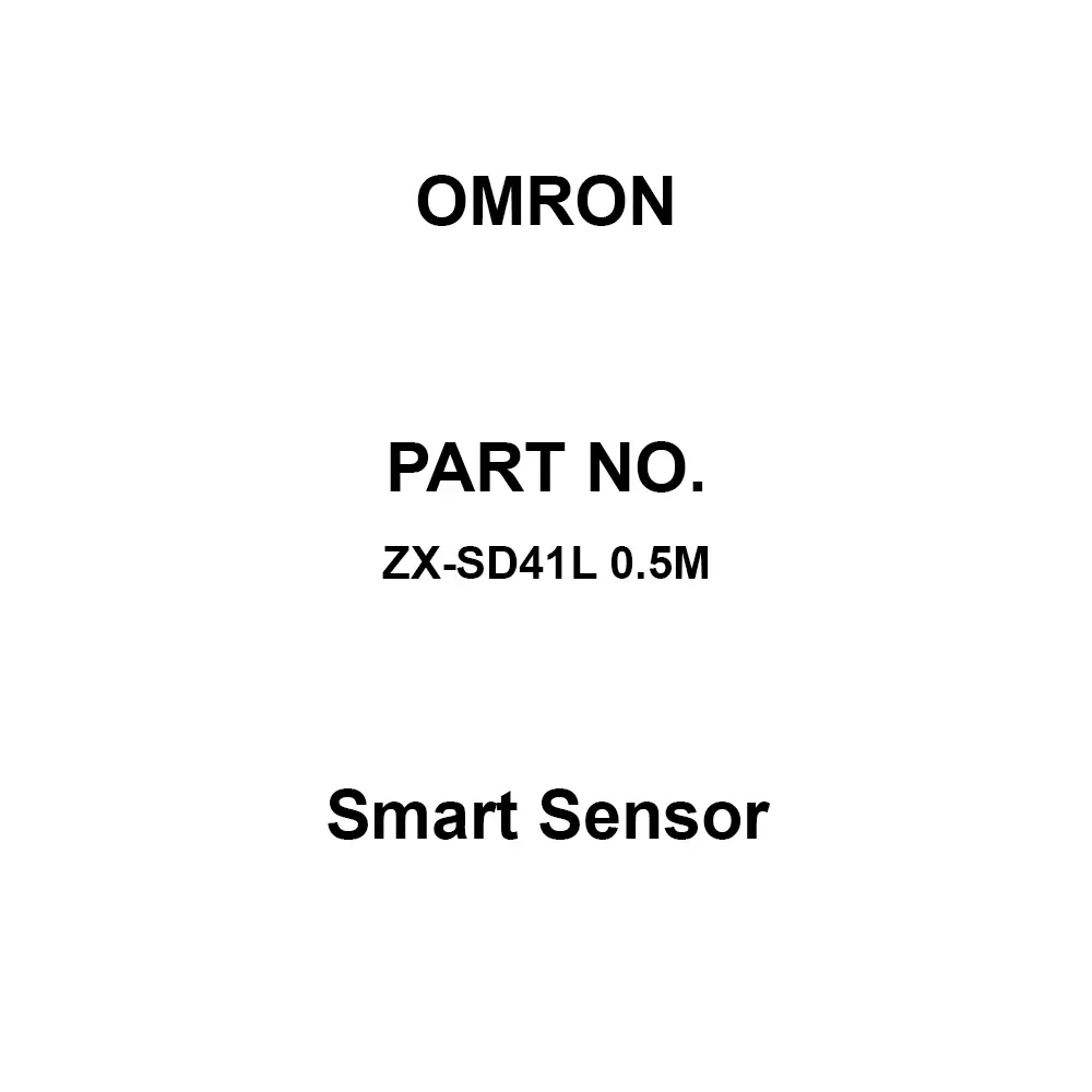 Omron Smart Sensor 40 mm Detection Distance, ZX-SD41L 0.5M