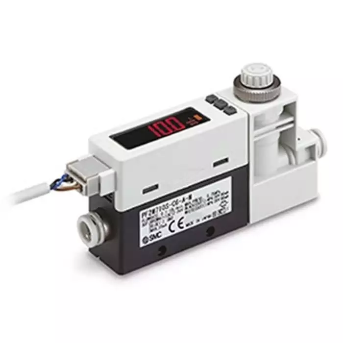 SMC PF2MC72 Series Digital Flow Sensor for Dry Air, N2, 1 LPM M inch, 100 LPM Max, PF2M711-C8-L4