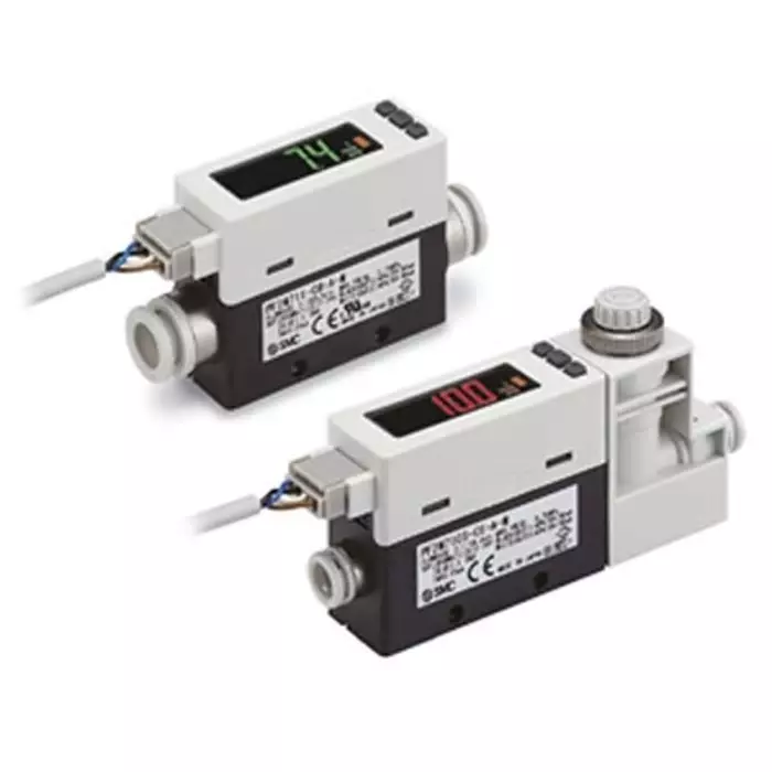 SMC PF2M7 Series Display Device Flow Sensor, 1 M inch, 100 Max, PF2M721-C8-F