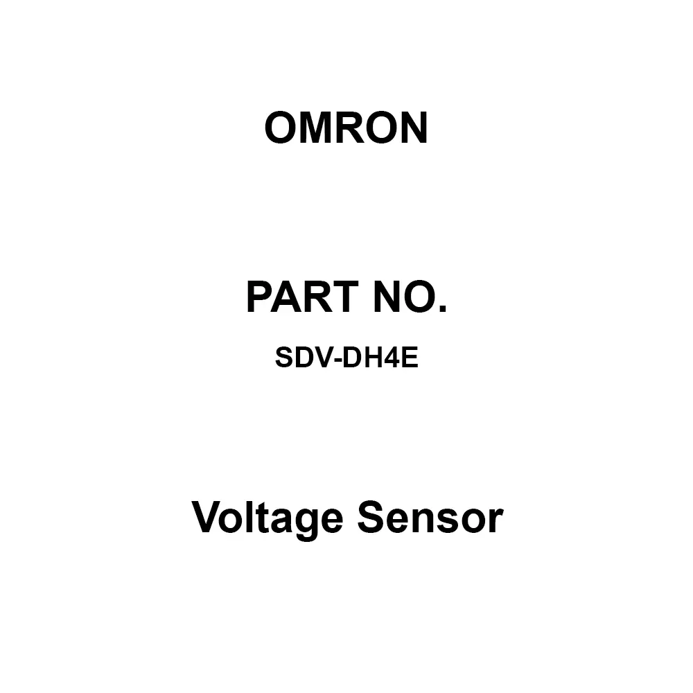 Omron Voltage Sensor 10 mohm or more with DC 500 V, SDV-DH4E
