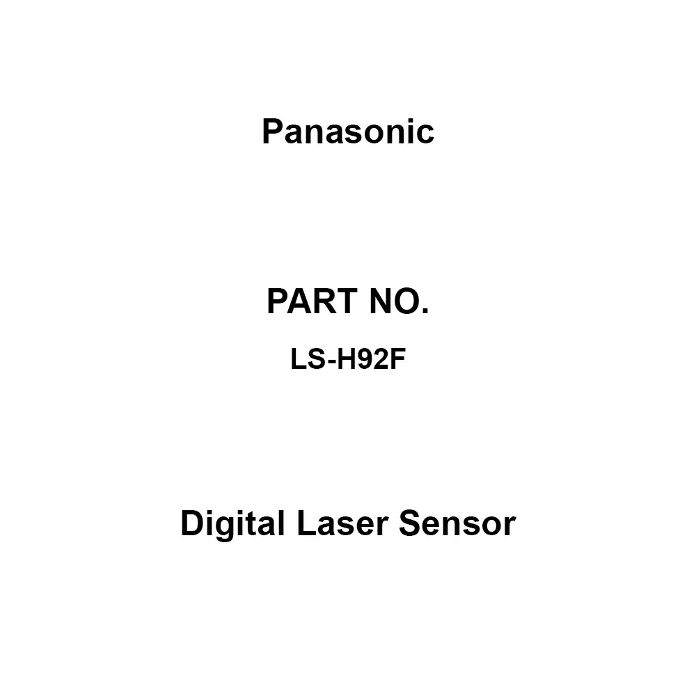 Panasonic Digital Laser Sensor U-LG: 200-30000, STD: 200-20000, FAST: 200-10000, H-SP: mm Detection Distance, LS-H92F