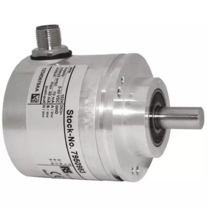 RS PRO Incremental Encoder 1024 ppr HTL Inverted Signal Solid Type 10 mm Shaft, 7951053