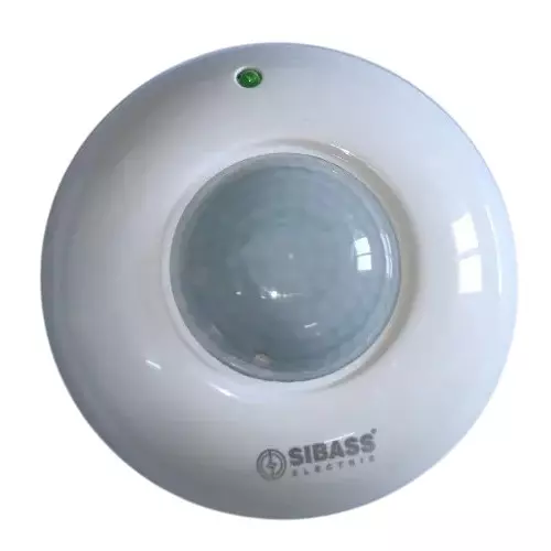 Sibass Electric Infrared Motion Sensor with CE Mark in Round Shape and White Color, SE-ES-P19A (Pack of 50)