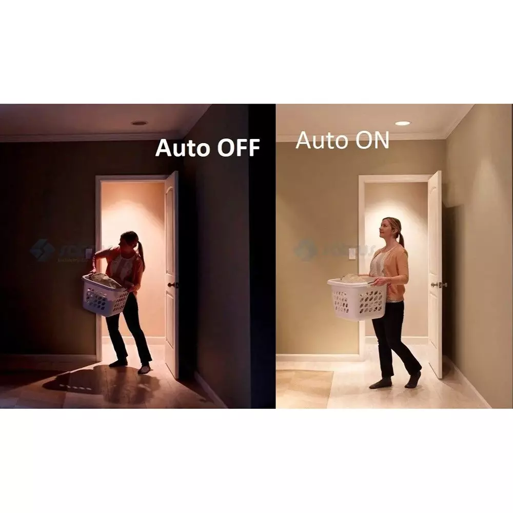 Blackt PIR Motion Sensor Switch Wall Mounted White Color and 0-7 m Adjustable Detection Range, BT31WH