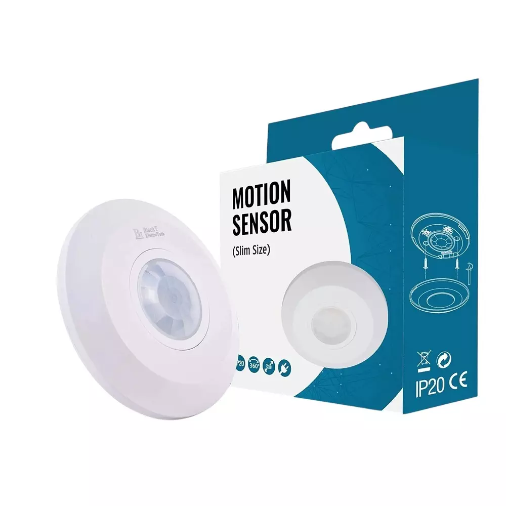 Blackt Motion Sensor Ceiling Mounted Round Shape White Color and 0-7 m Detection Range, BT31CT