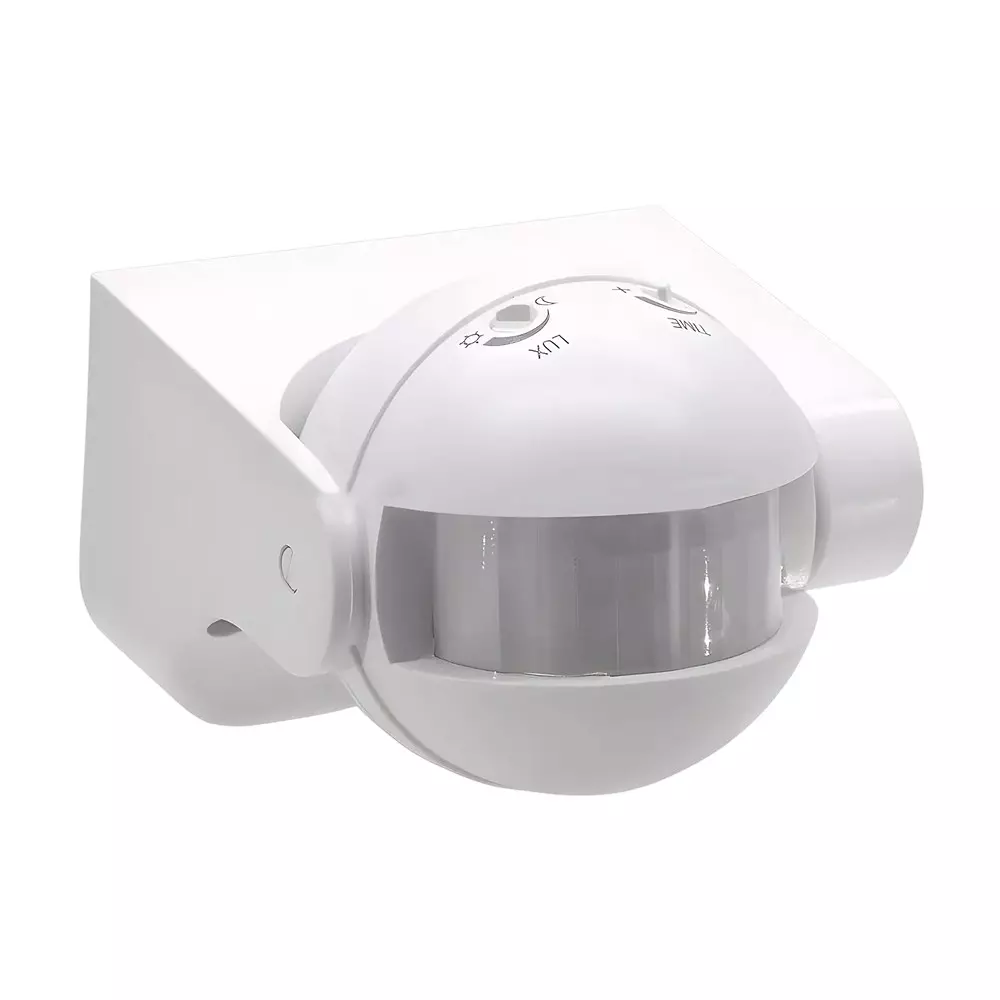 Blackt PIR Motion Sensor Wall Mounted White Color and 1-8 m Adjustable Detection Range, BT31W