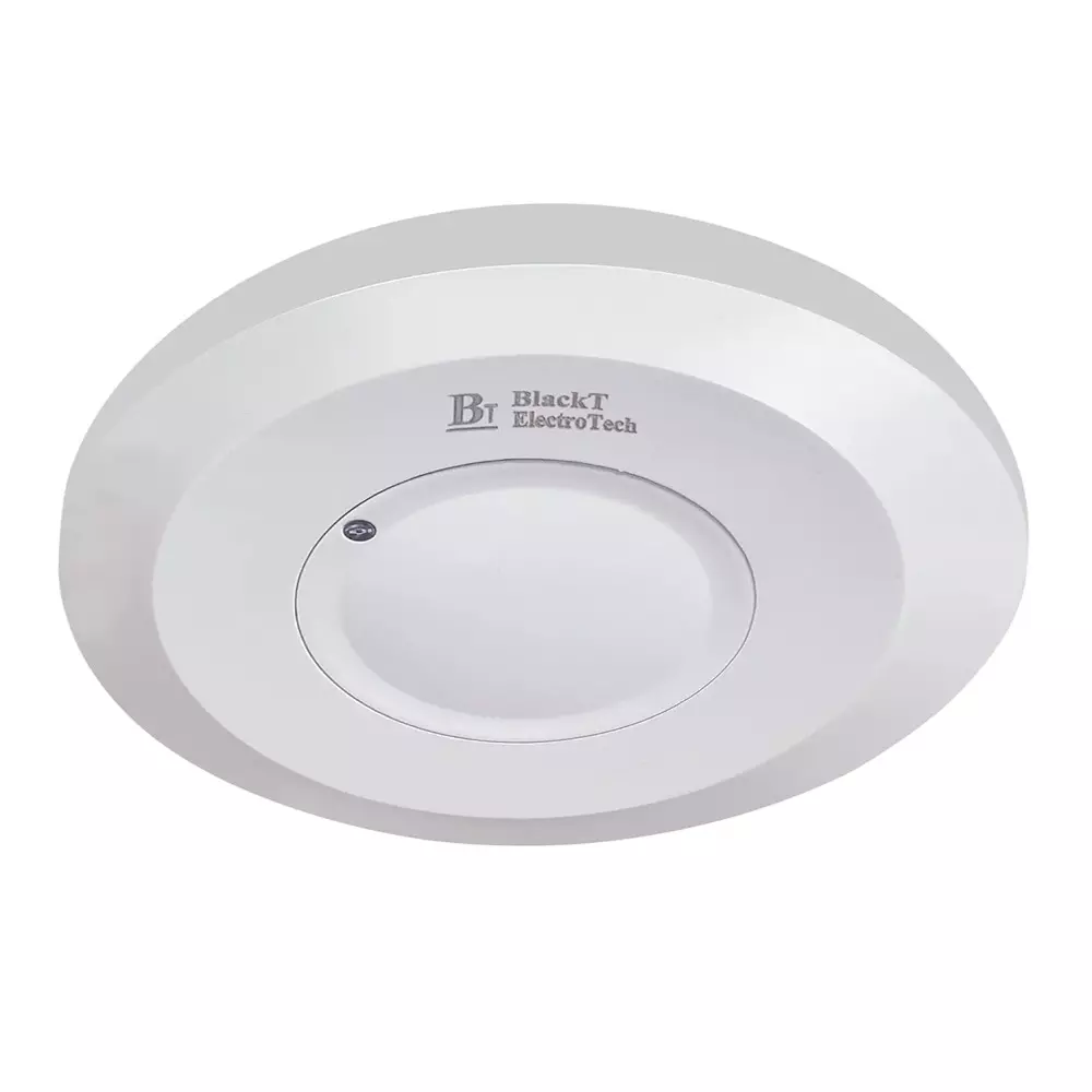 Blackt Occupancy Motion Detector Ceiling Mounted Round Shape White Color and 1-8 m Adjustable Detection Range, BT31MT