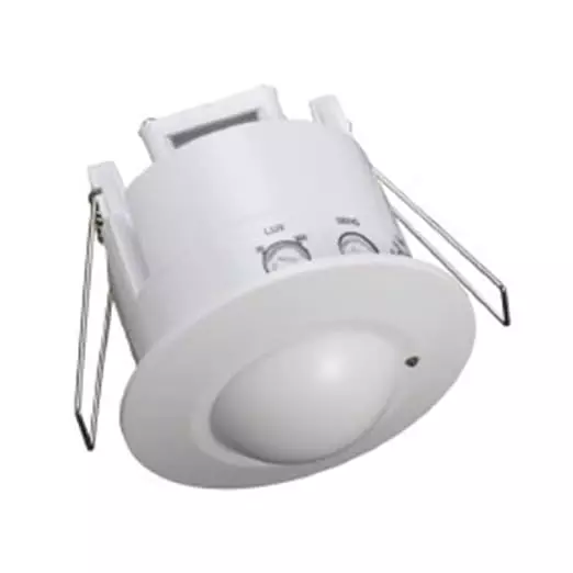 Havells Microwave Motion Sensor Flush Mount Round Shape in White Plastic Body, ACSBA001