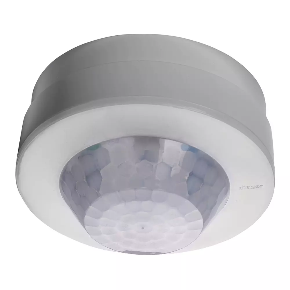 Hager Motion Detector Surface-Mounted NO Contact 20 m Range, EER513