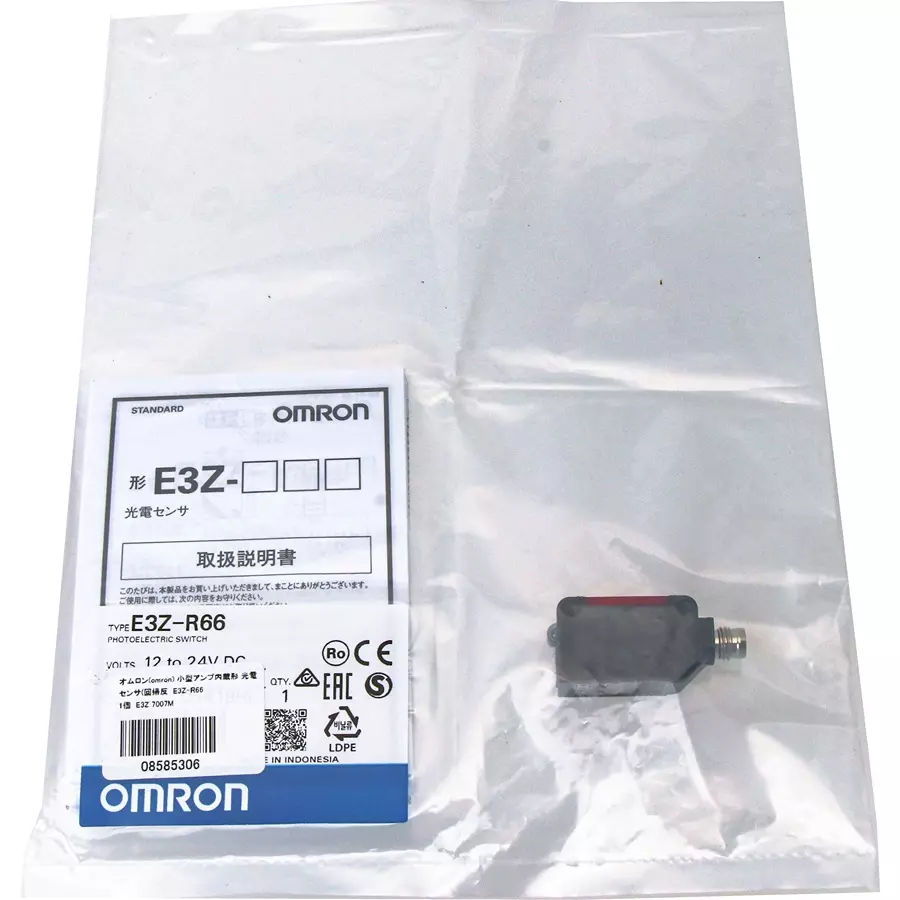 Omron Photoelectric Sensor with Built-in Compact Amplifier & M.S.R Function, E3Z-R66