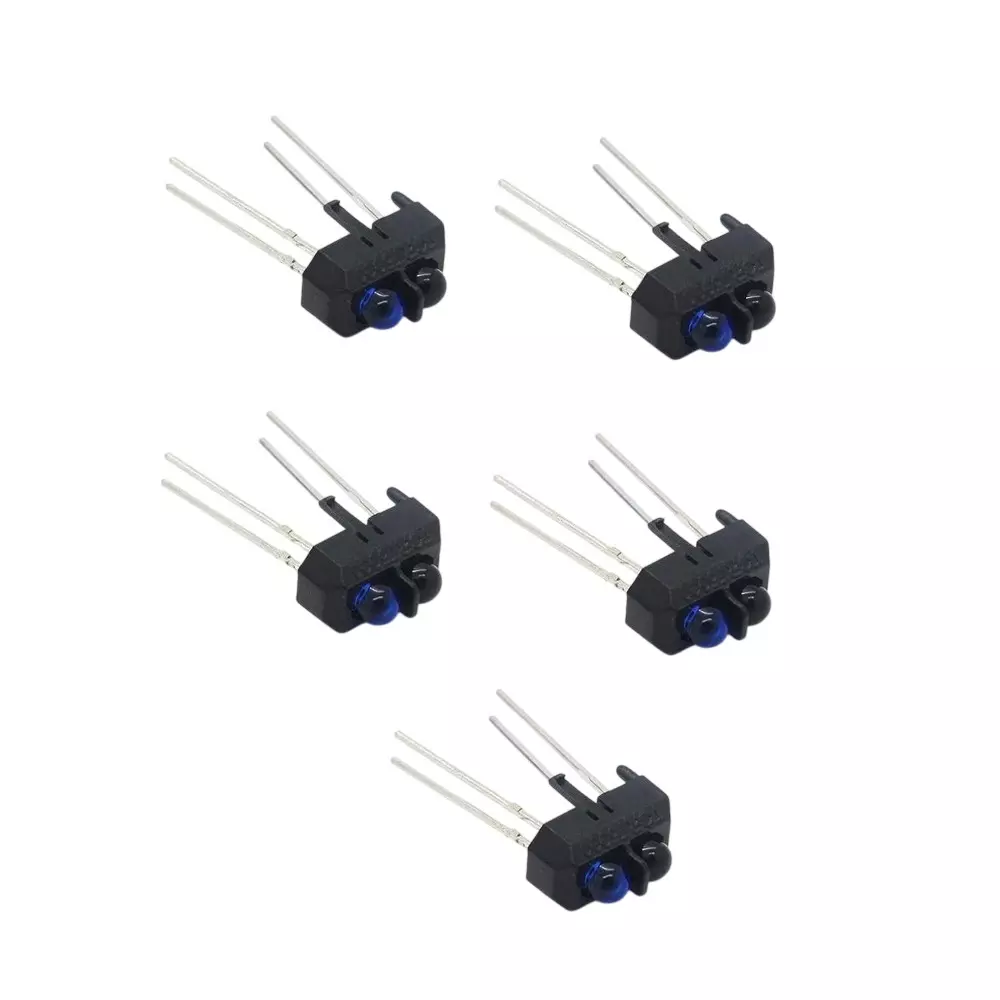 Invento Reflective Optical Sensor 15 mm (0.591 inch) Sensing Distance 950 Nm Wavelength Emitter with Transistor Output, TCRT5000 (Pack of 5 Pcs)