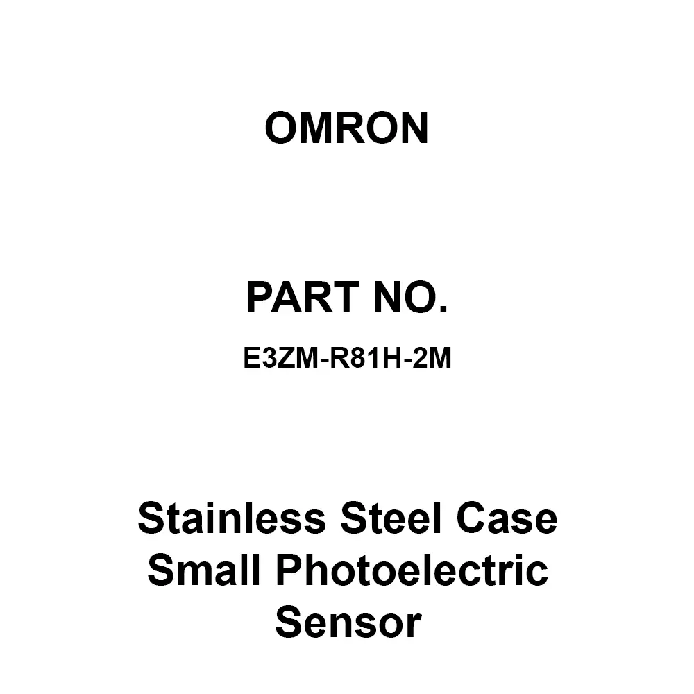 Omron Stainless Steel Case Small Photoelectric Sensor 2 m Cable Length, E3ZM-R81H-2M
