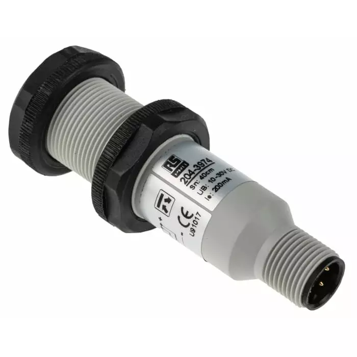 RS PRO Diffuse Photoelectric Sensor Barrel Sensor 400 mm Detection Range, 2043974