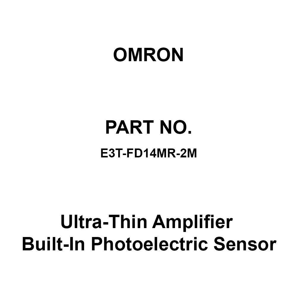 Omron Ultra-Thin Amplifier Built-In Photoelectric Sensor 2 m Cable Length, E3T-FD14MR-2M
