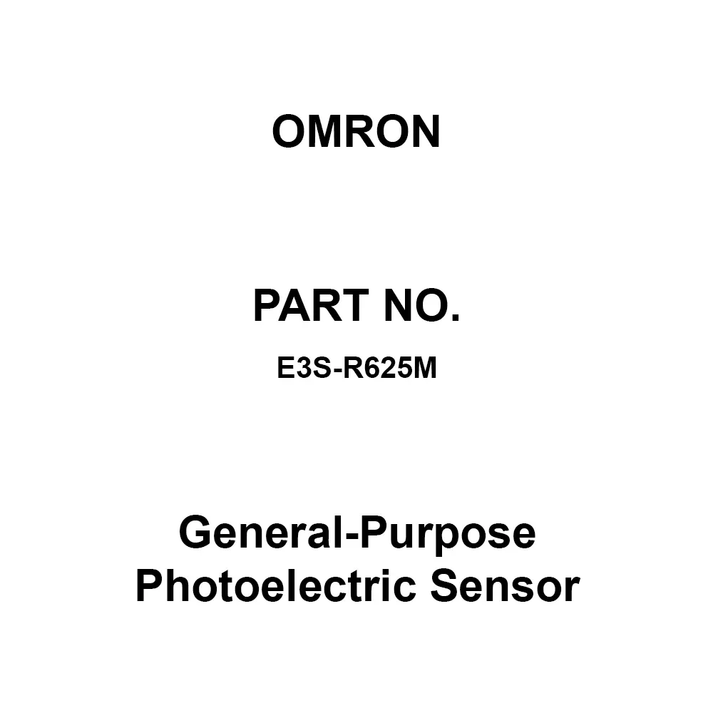Omron General-Purpose Photoelectric Sensor Square Head, E3S-R625M