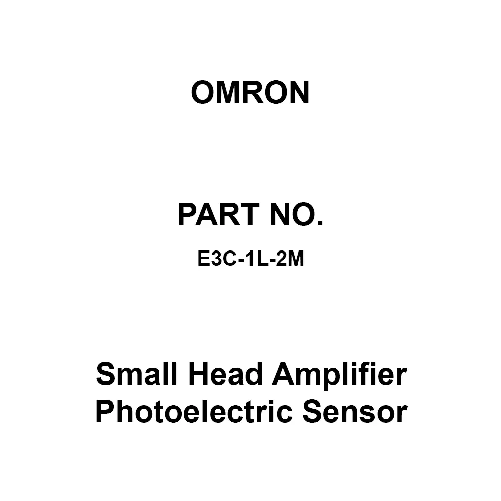 Omron Small Head Amplifier Photoelectric Sensor 20 mΩ or More At 500 VDC, E3C-1L-2M
