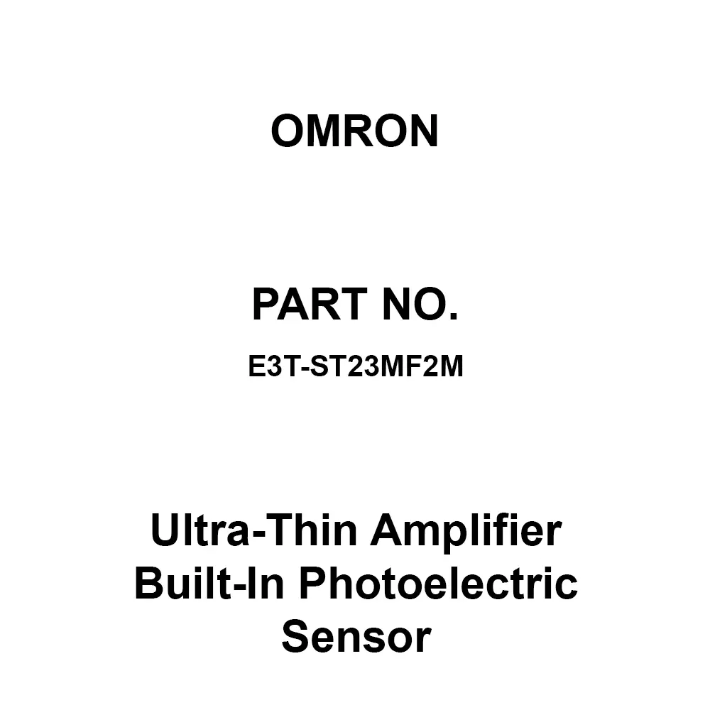 Omron Ultra-Thin Amplifier Built-In Photoelectric Sensor 2 m Cable Length, E3T-ST23MF2M