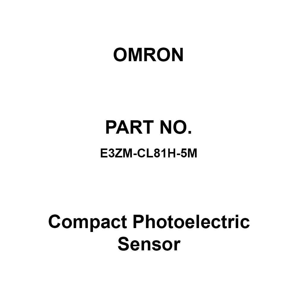 Omron Compact Photoelectric Sensor 20 mΩ or More At 500 VDC, E3ZM-CL81H-5M
