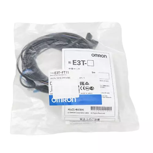 Omron Ultra-Compact/Ultra-Thin Photoelectric Sensor with Built-in Amplifier, E3T-FT11-5M