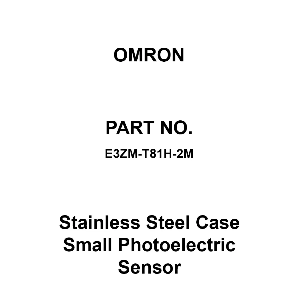 Omron Stainless Steel Case Small Photoelectric Sensor 2 m Cable Length, E3ZM-T81H-2M