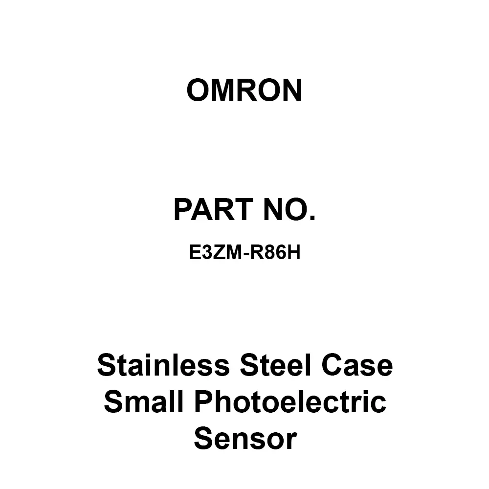 Omron Stainless Steel Case Small Photoelectric Sensor Square Head, E3ZM-R86H
