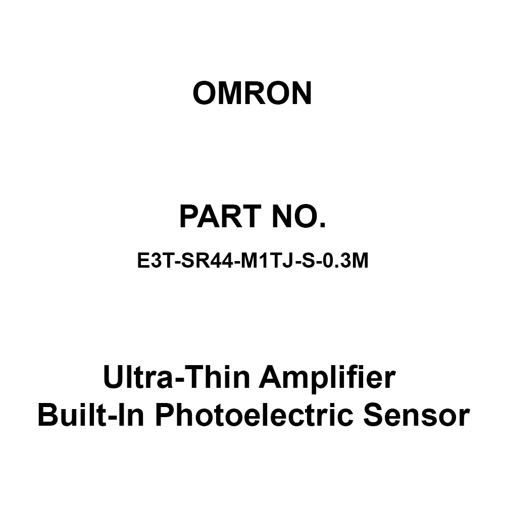 Omron Ultra-Thin Amplifier Built-In Photoelectric Sensor 0.3 m Cable Length, E3T-SR44-M1TJ-S-0.3M