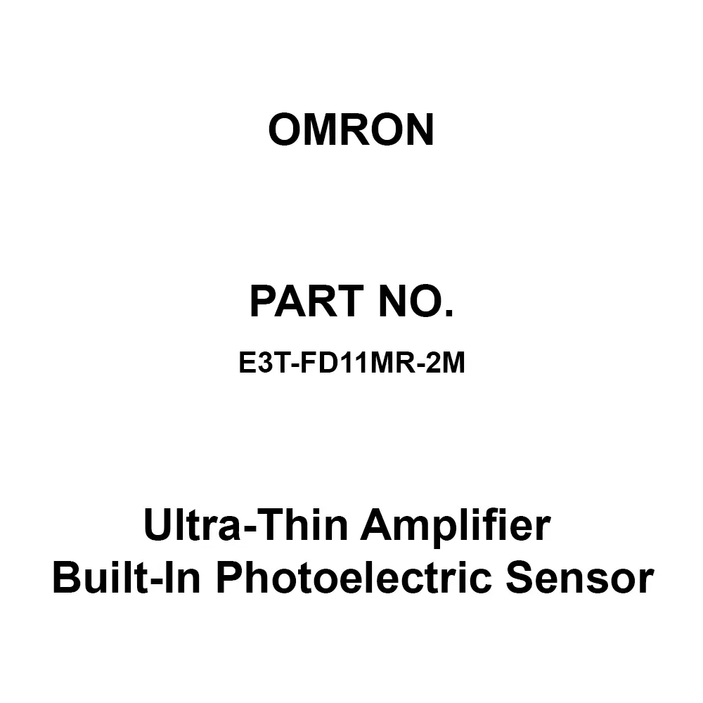 Omron Ultra-Thin Amplifier Built-In Photoelectric Sensor 2 m Cable Length, E3T-FD11MR-2M