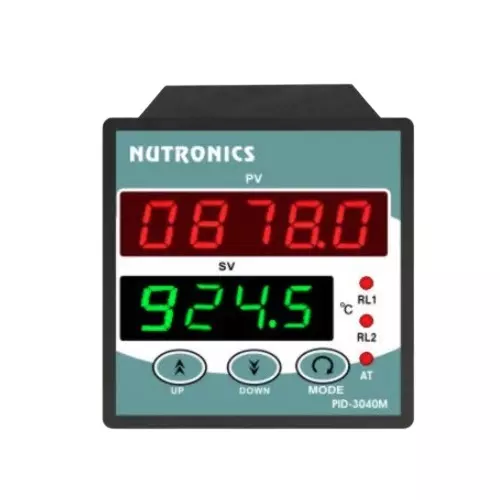 Nutronics Dual Display PID Temperature Controller, J/K/PT100, 0-1600°C, SSR/Relay/4-20mA, PID-3040M