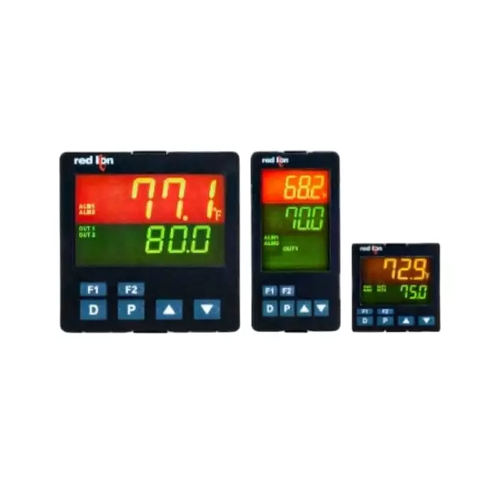 Red Lion PXU Panel Mount PID Temperature Controller, 48 x 48 mm 2 Input, 2 Output 0-10 V dc, Relay, 100 - 240 V, PXU41A20