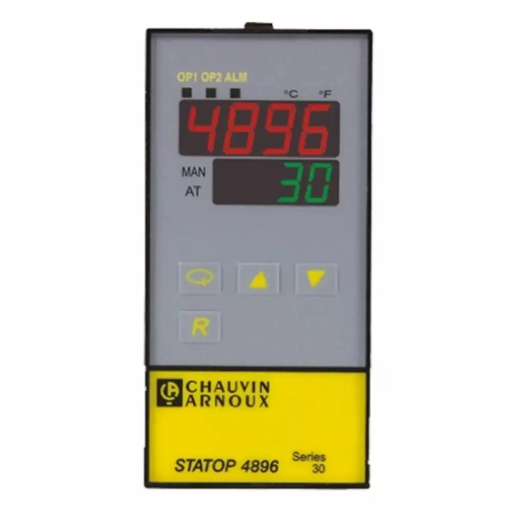 Pyro Controle STATOP 4896 PID Temperature Controller, 2 Output, 90 - 260 V AC Supply Voltage, LR08630-004