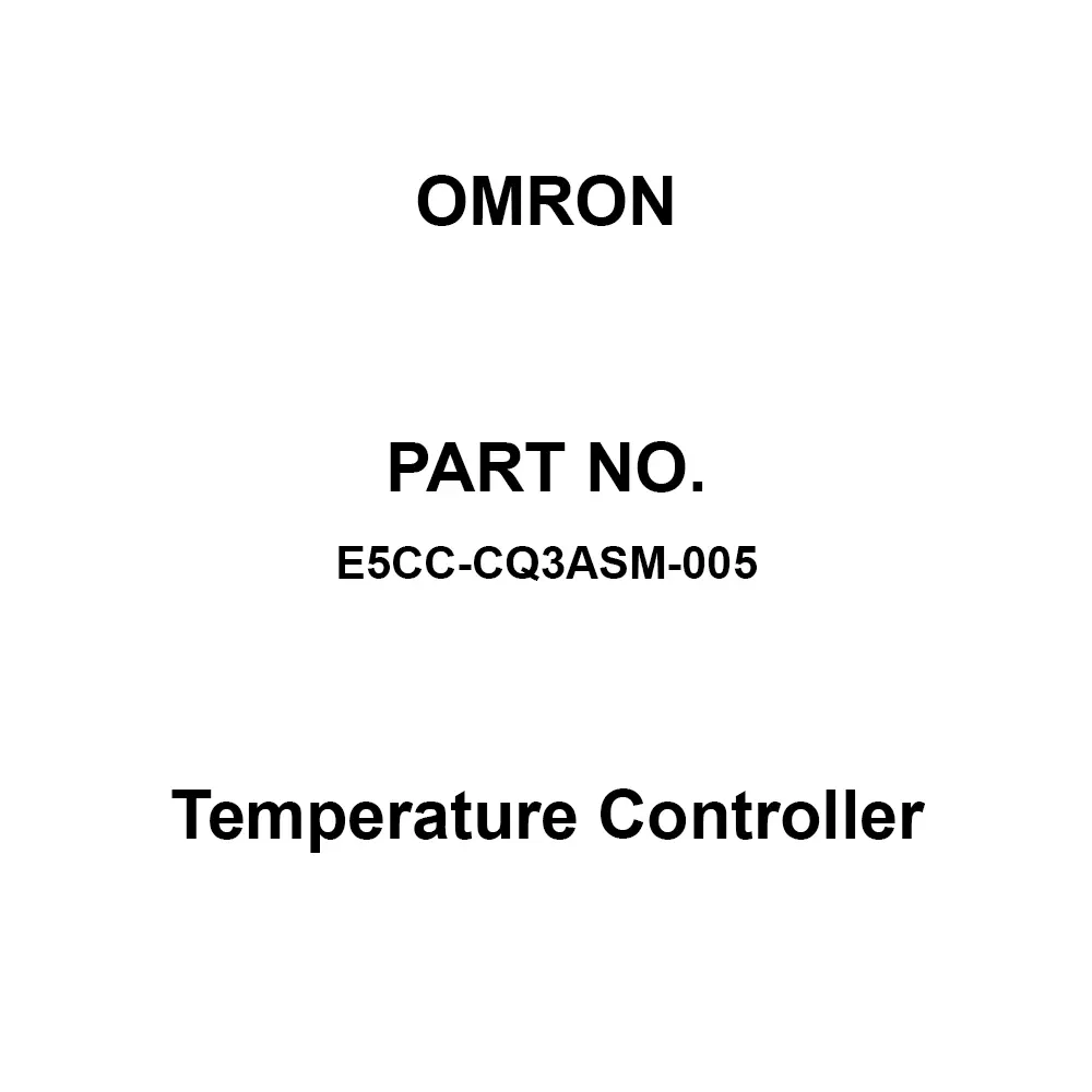 Omron Temperature Controller AC 100 to 240 V (50/60 Hz), E5CC-CQ3ASM-005