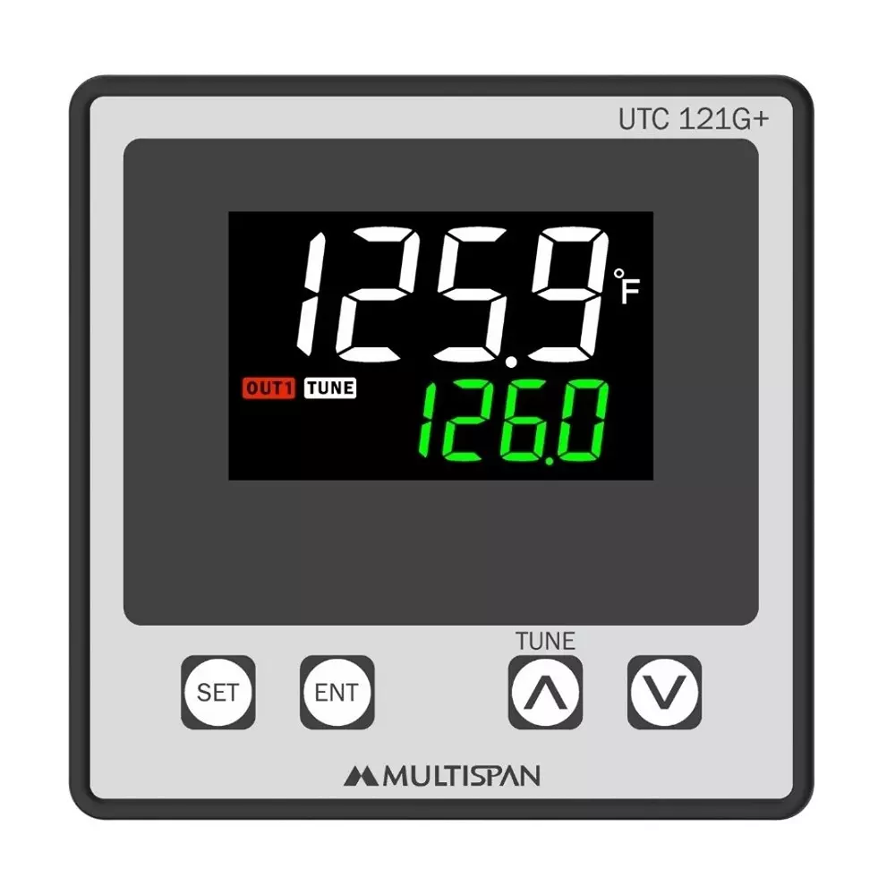 MULTISPAN Single Output Accurate PID Controller 4-Digit Dual Display 96x96x54 mm, UTC-121G+