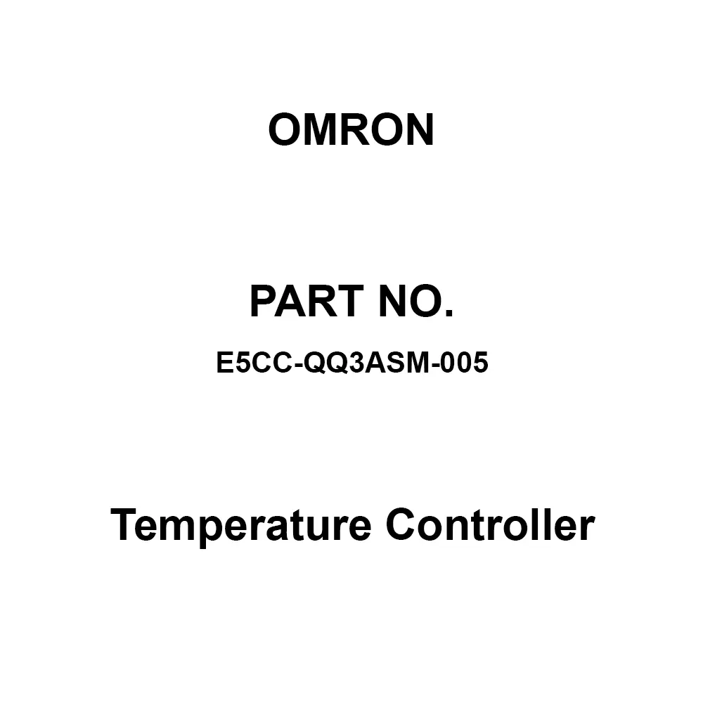 Omron Temperature Controller AC 100 to 240 V (50/60 Hz) Supply Voltage, E5CC-QQ3ASM-005