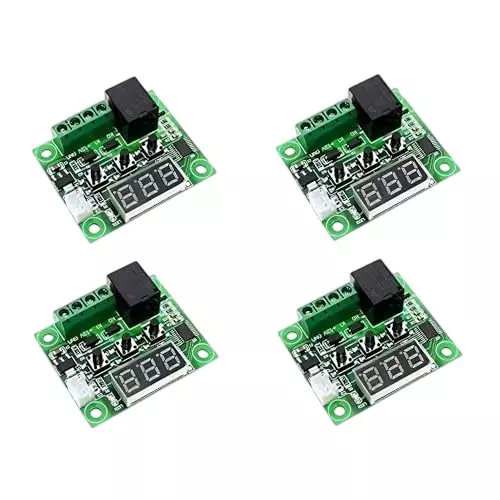 GENERIC 50-100°C Operating Temp 3 Digit 7 Segment Digital Temperature Controller, W1209 (Pack of 4)