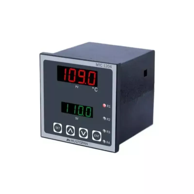Multispan Digital Temperature Controller with J / K / PT-100 Input and 4 Relay Output, MTC-1204