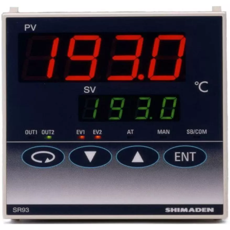 SHIMADEN Digital Controller ±0.3% FS+1 Digit 100 to 240 V AC 15 VA or less Power, SR93-8Y-N-90-2480