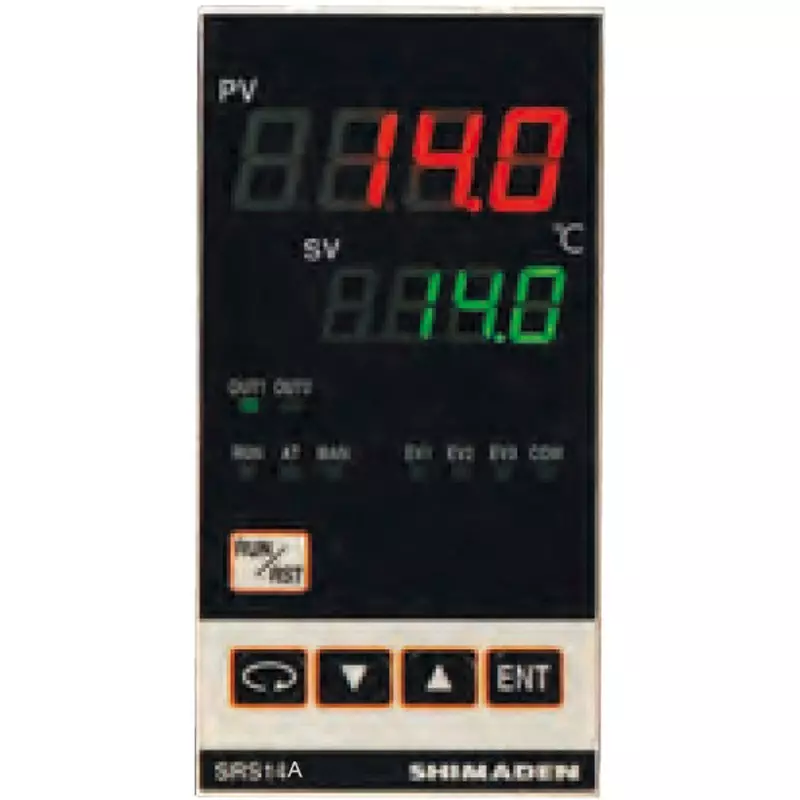 SHIMADEN Digital Controller ±0.25% FS+1 Digit 100 to 240 V AC 14 VA or less Power, SRS14A-8IN-90-N100000