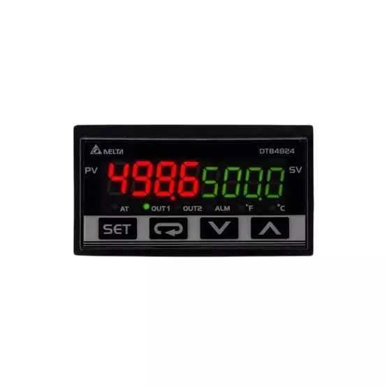 Delta Digital Temperature Controller Advanced Type with RS-485 Interface, Voltage Pulse, Relay Output and 48x24 mm Size, DTB4824VR