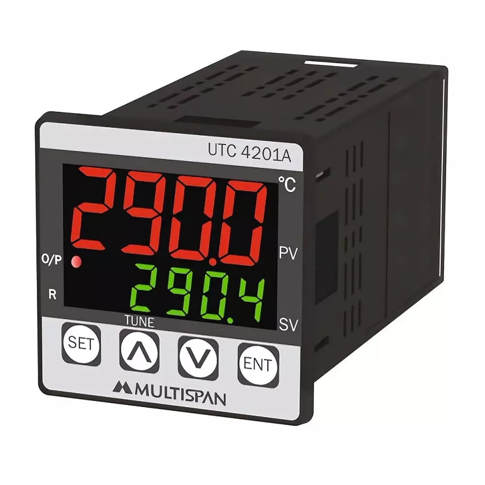 MULTISPAN PID Temperature Controller 5 A 230 V AC/30 V DC 48x48x95 mm 4-20 mA DC Analog Output, UTC-4201A