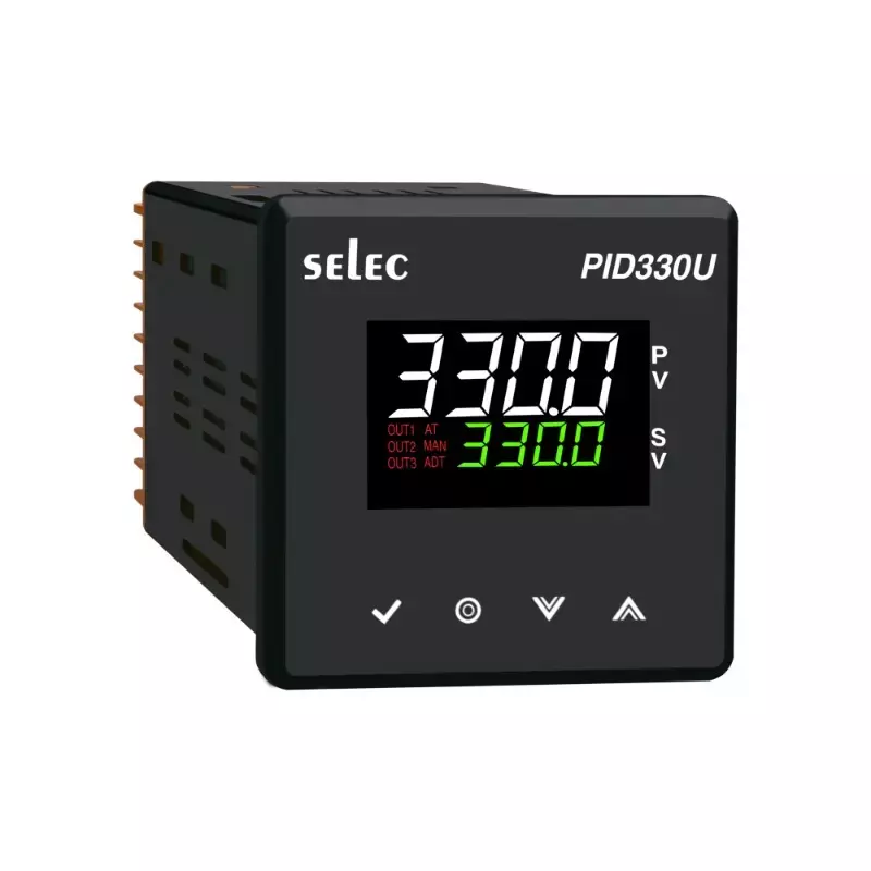 SELEC Universal Pid Controller 4-Digit Dual Display (White + Green) 96 × 96 mm, PID330-U-0-1